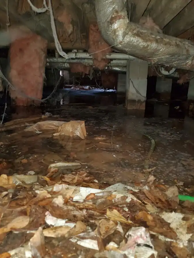 Crawl space flood assessment for Commercial Water Damage Restoration in Menifee
